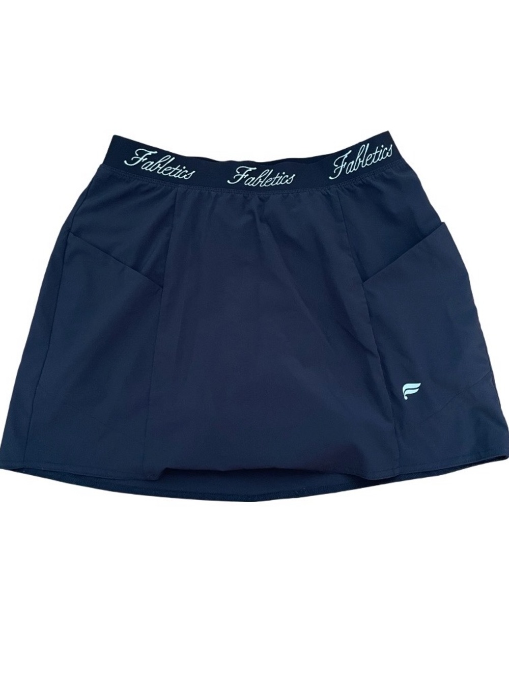 Fabletics Navy Athletic Skort with Script Waistband